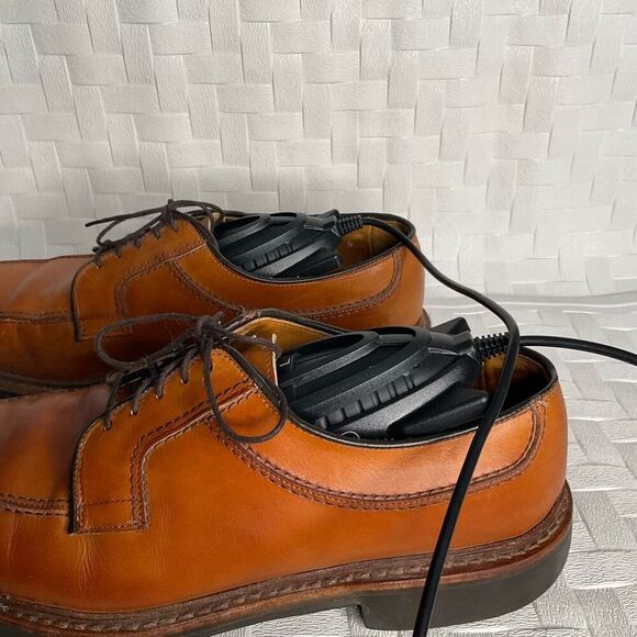 ALLEN EDMONDS Norse Split Toe Oxfords Dress Shoes Sz. 8,5 D Tan USA Old Stock - Picture 11 of 12